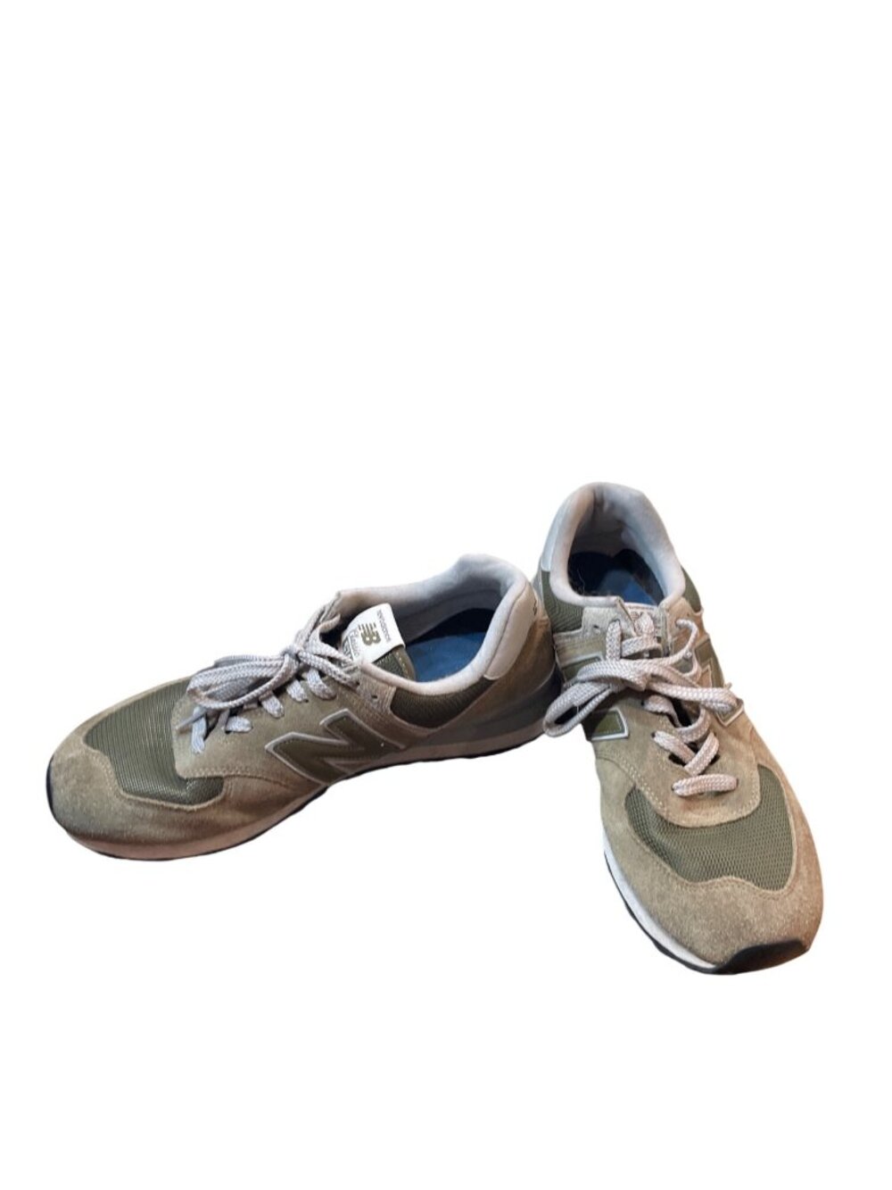 New Balance 574 Classic mens beige low top retro sneakers sz 11 SKU 10-361